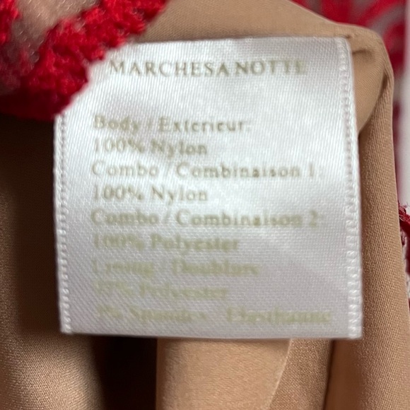 Marchesa Notte Embroidered Mini Dress Red Lace Cap Sleeve Flare Valentines SZ 10 - Picture 12 of 15